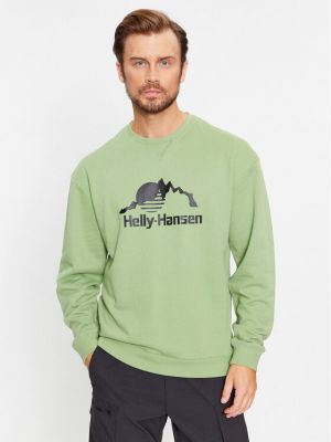 Majica dugih rukava sa dugačkim rukavima Helly Hansen zelena