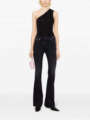 Zvonové džíny s vysokým pasem Iro černé