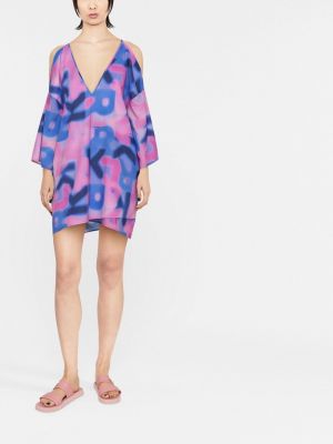 Sukienka koszulowa bawełniana z nadrukiem w abstrakcyjne wzory Karl Lagerfeld