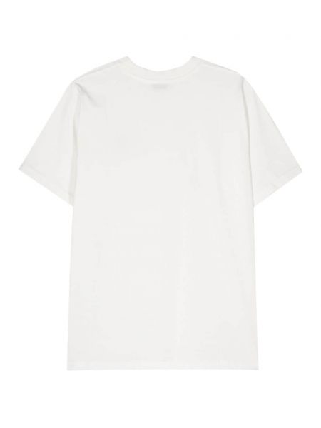 Bavlněné tričko s výšivkou Family First bílé