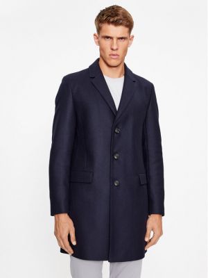 Manteau en laine Hugo bleu