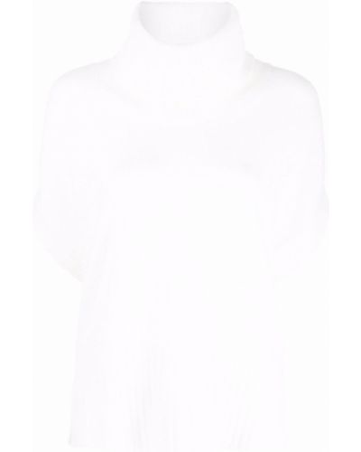 Jersey de cuello vuelto manga corta de tela jersey Snobby Sheep blanco