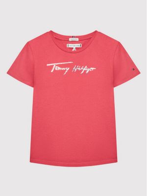 Tričko Tommy Hilfiger, růžová