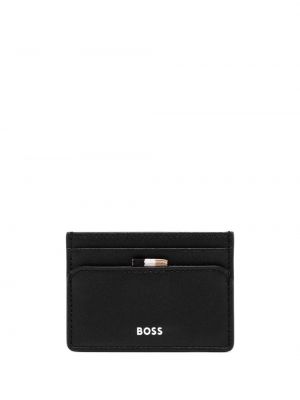 Peňaženka s výšivkou Boss čierna