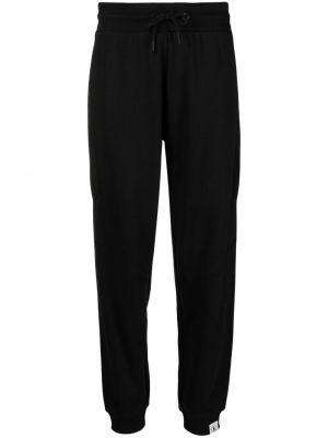 Spodnie sportowe z dżerseju Calvin Klein Jeans czarne