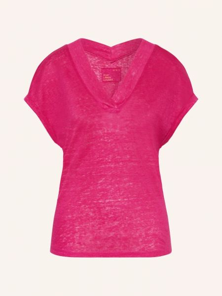 Льняная футболка Ouí розовая