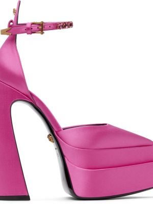 Розовые туфли на платформе Versace