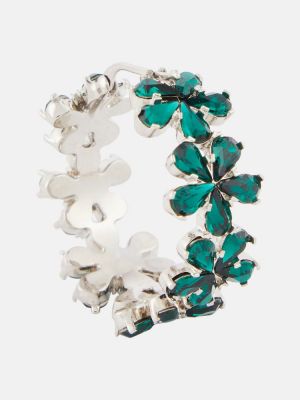 Kolczyki z kryształkami Amina Muaddi zielone
