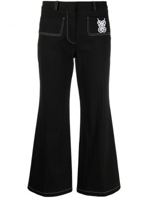 Pantalones con bordado Giambattista Valli negro