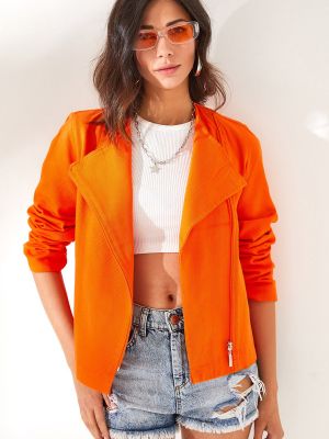 Bombažna jakna Olalook oranžna
