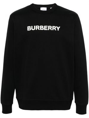 Βαμβακερός φούτερ με σχέδιο Burberry μαύρο