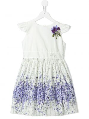 Trykt floral dress for jenter Lesy hvit