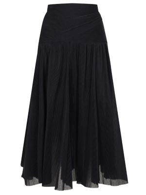 Однотонная юбка миди Zimmermann черная