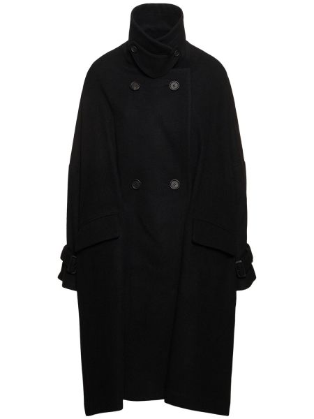 Uld lang frakke Yohji Yamamoto sort