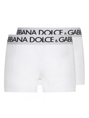 Bokserki bawełniane z nadrukiem Dolce And Gabbana białe