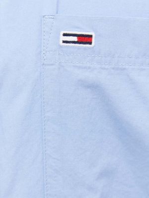 Koszula jeansowa na guziki bawełniana relaxed fit Tommy Jeans niebieska