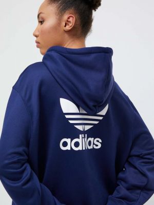 Pulover s kapuco Adidas Originals modra