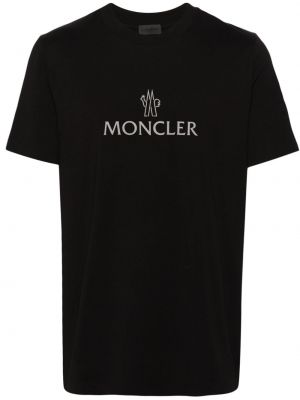 T-shirt aus baumwoll mit print Moncler schwarz