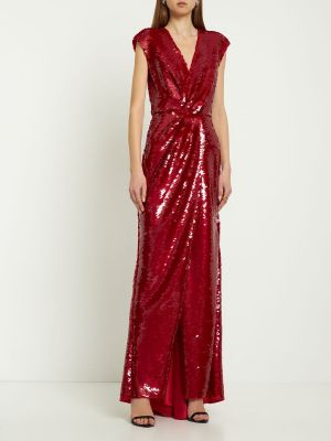 Rochie cu decolteu în v Dolce & Gabbana roșu