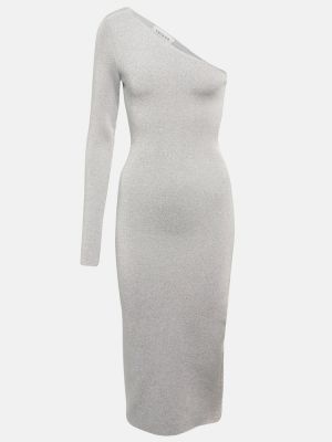 Midi haljina Victoria Beckham srebrena