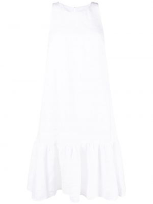 Ленена миди рокля без ръкави 120% Lino бяло
