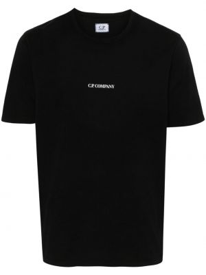 Βαμβακερή μπλούζα C.p. Company μαύρο