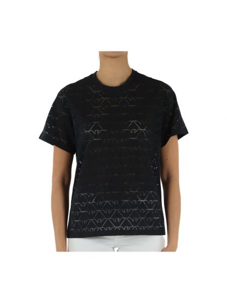 Jersey t-shirt Emporio Armani schwarz