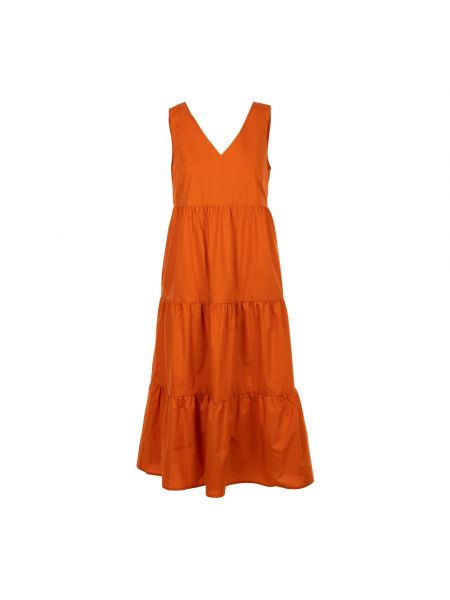 Sukienka długa Woolrich pomarańczowa