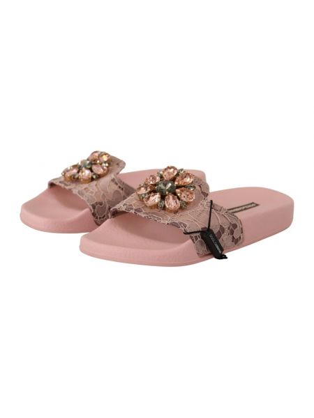 Calzado de encaje Dolce & Gabbana rosa