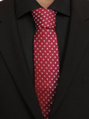 Шелковый галстук Boss красный