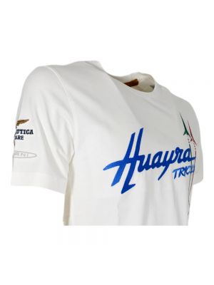 Camiseta de algodón Aeronautica Militare blanco