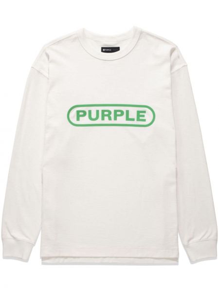 Raštuotas medvilninis džemperis Purple Brand