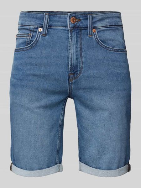Szorty jeansowe w jednolitym kolorze Only & Sons niebieskie