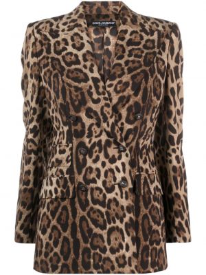 Sacou cu imagine cu model leopard Dolce & Gabbana