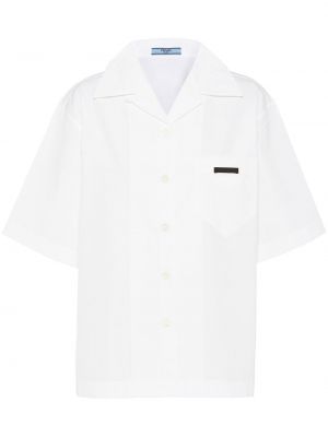 Рубашка с заплатками Prada, белая