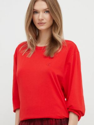 Pamut pizsama Calvin Klein Underwear piros