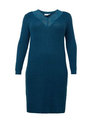 Плетена плетена рокля Evoked синьо