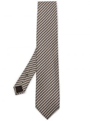 Cravate à imprimé en jacquard Tom Ford noir