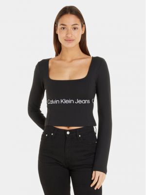 Blúz Calvin Klein Jeans fekete
