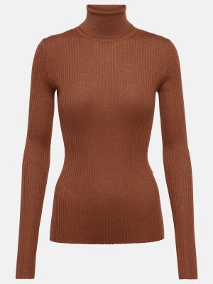 Jedwabny sweter z kaszmiru Gabriela Hearst brązowy