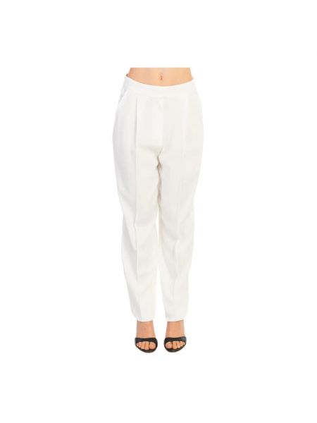 Pantalones de cintura alta Emporio Armani blanco