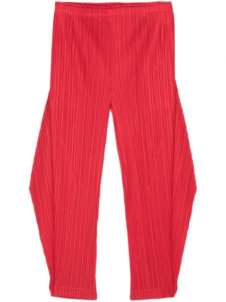 Pantalon plissé Pleats Please Issey Miyake rouge