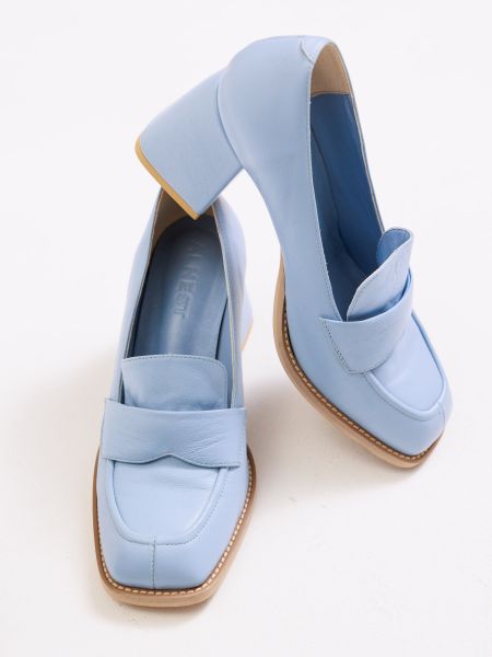 Кожаные туфли Alnest голубые