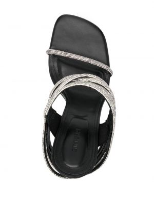 Kožne sandale s kristalima Simkhai crna