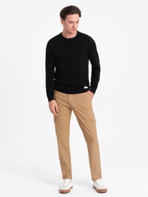 „cargo“ stiliaus kelnės su kišenėmis Ombre ruda
