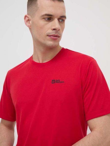 Koszulka Jack Wolfskin czerwona