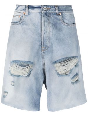 Shorts di jeans Vetements blu