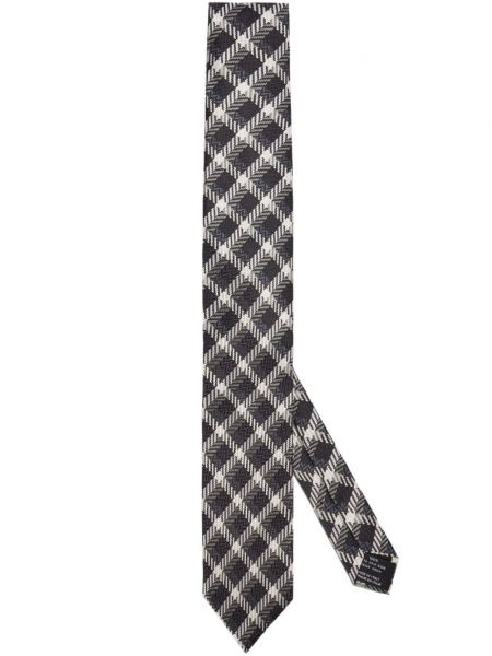 Cravate en lin à carreaux Tom Ford