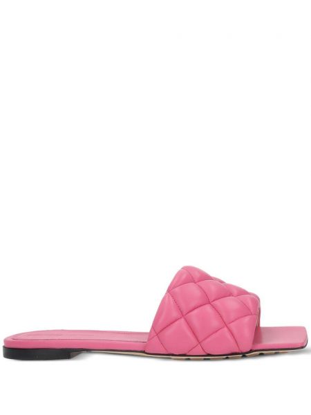 Gesteppte leder sandale Bottega Veneta pink