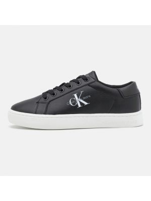 Кружевные кроссовки на шнуровке Calvin Klein черные